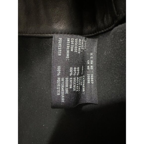 Marc New York Men's M Black Soft Leather Coat Button Closure Removable Lining - Picture 8 of 9